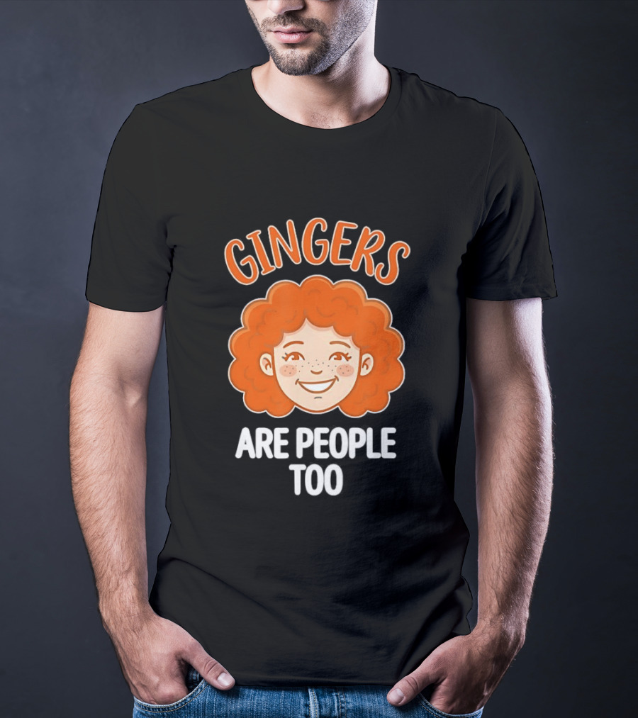 Gingers Are People Too Redhead Pride Fun Cartoon T-Shirt