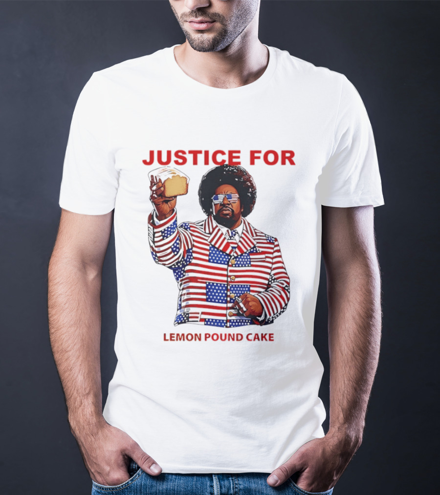 Justice For Lemon Pound Cake Afroman Stars And Stripes Suit T-Shirt