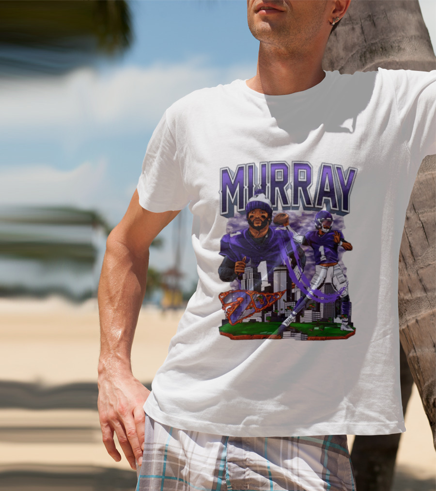Murray 1 Baltimore Ravens 2026 City Skyline Football T-Shirt