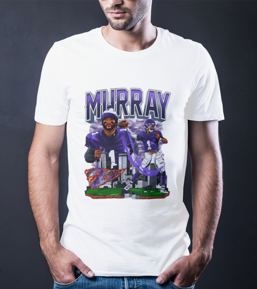 Murray 1 Baltimore Ravens 2026 City Skyline Football T-Shirt