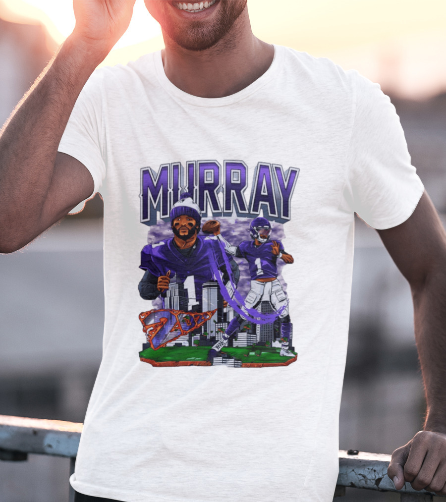 Murray 1 Baltimore Ravens 2026 City Skyline Football T-Shirt