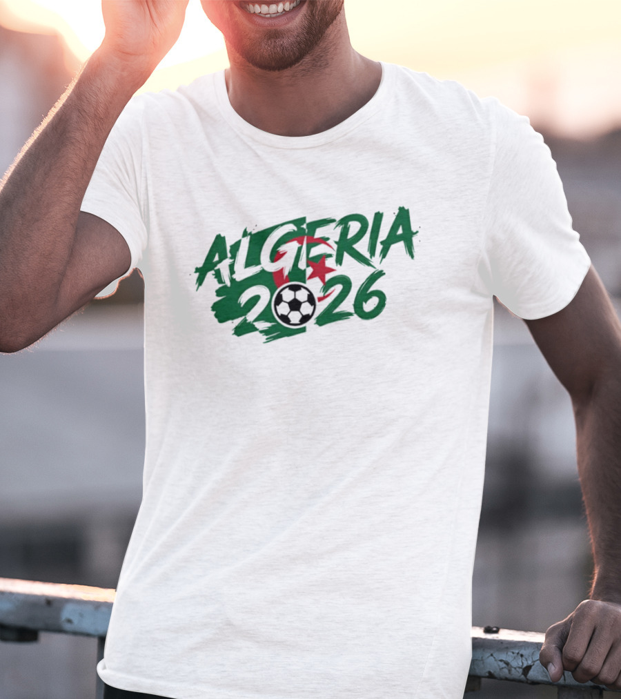 Algeria 2026 Soccer Star Crescent And Ball T-Shirt