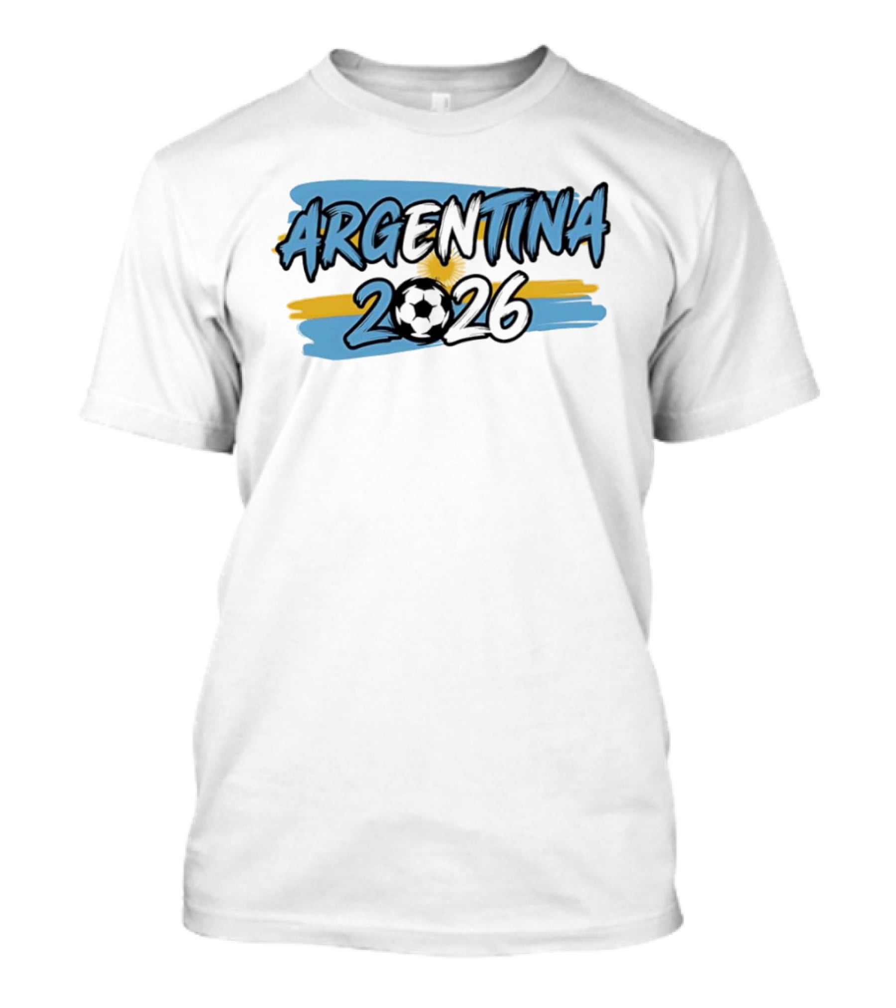 Argentina 2026 Soccer Flag With Football T-Shirt