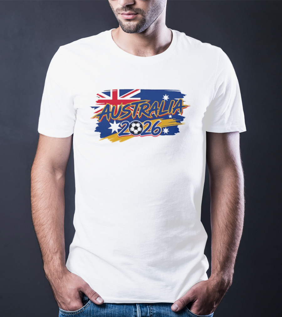 Australia 2026 Soccer Flag Stars T-Shirt