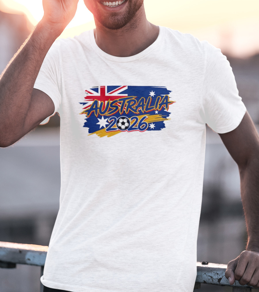 Australia 2026 Soccer Flag Stars T-Shirt
