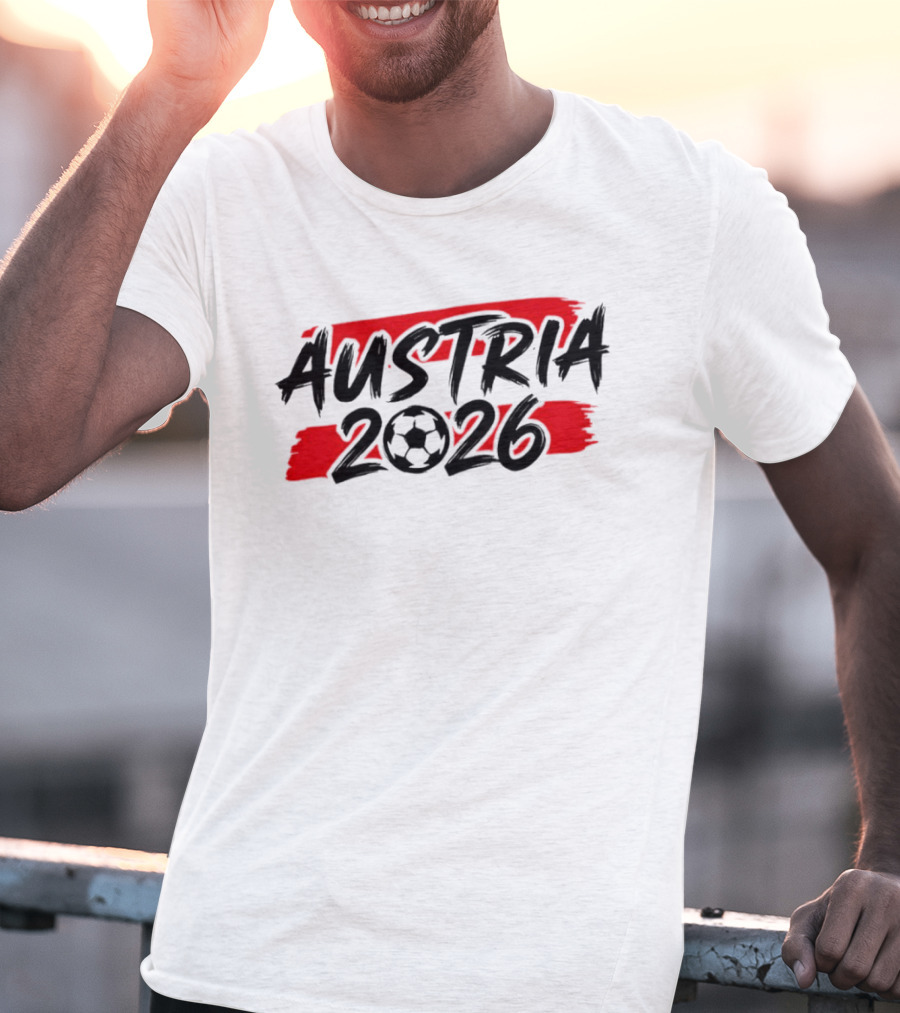Austria 2026 Soccer Ball Graphic World Cup National Team T-Shirt