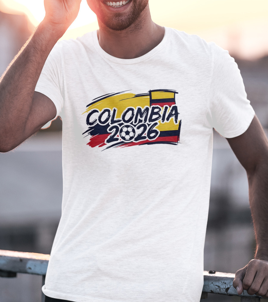 Colombia 2026 World Cup National Team Soccer Flag T-Shirt