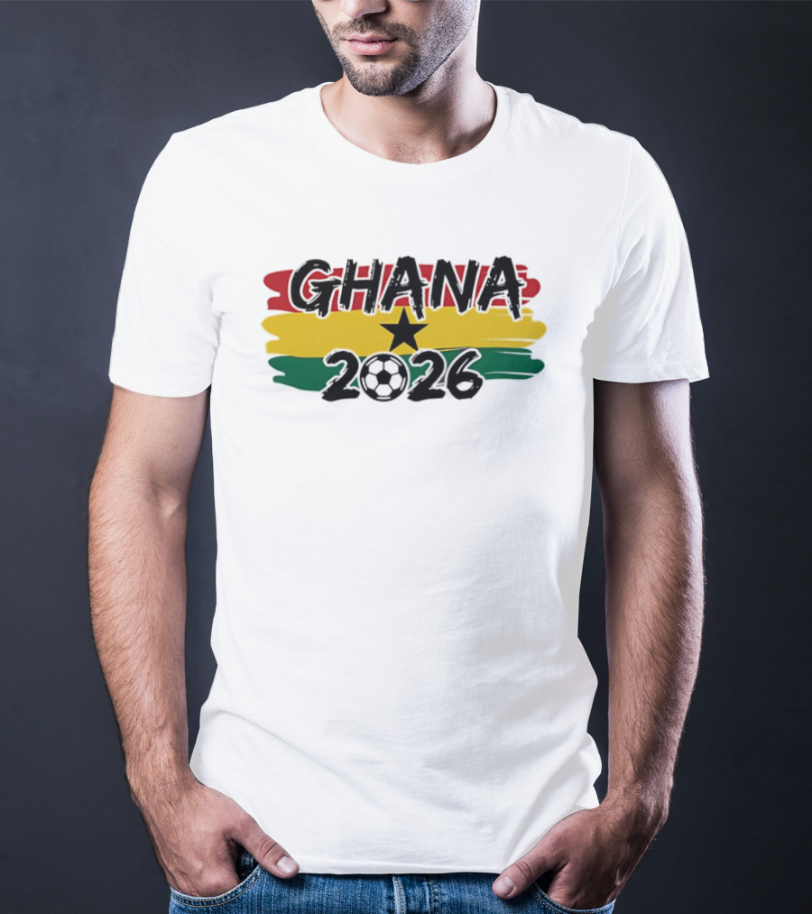Ghana 2026 World Cup National Football Team Colors And Star T-Shirt