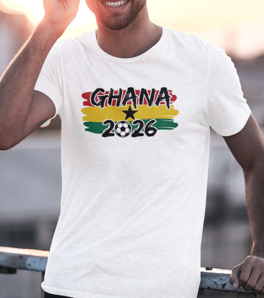 Ghana 2026 World Cup National Football Team Colors And Star T-Shirt