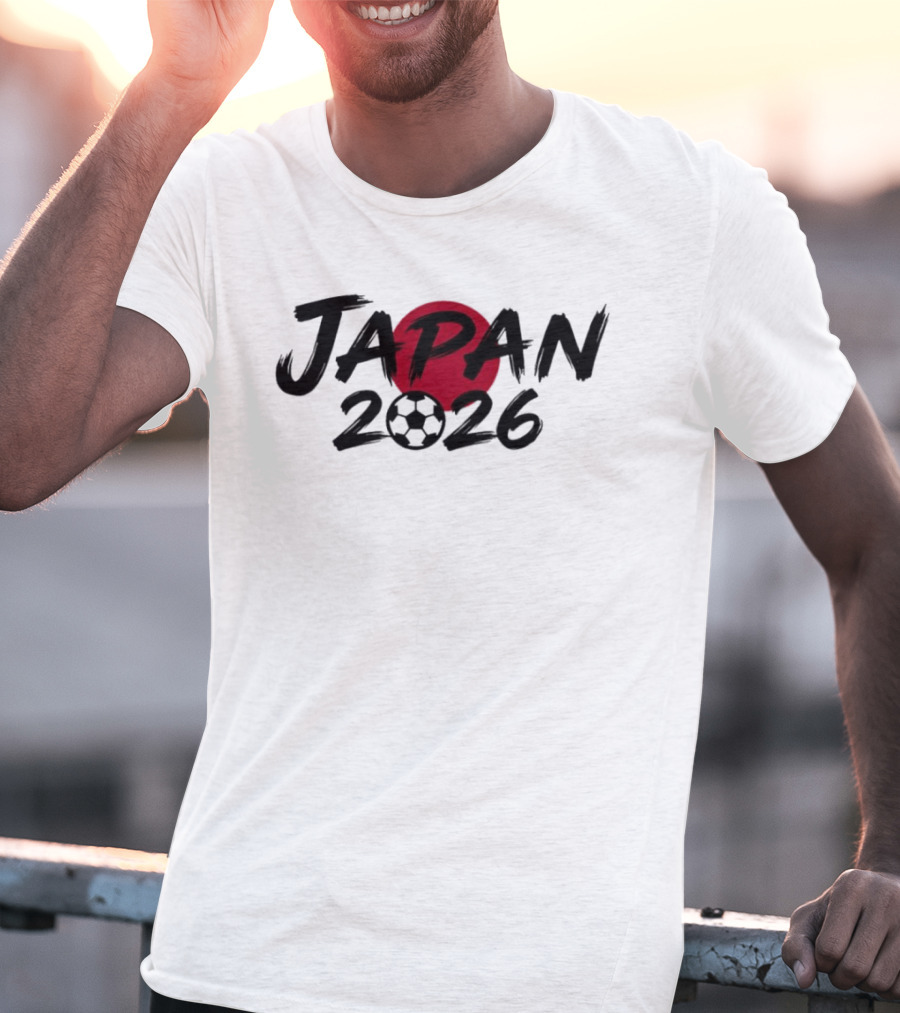 Japan 2026 Soccer Ball Red Circle T-Shirt