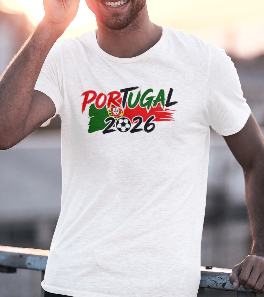 Portugal 2026 World Cup National Team Soccer Flag Crest T-Shirt