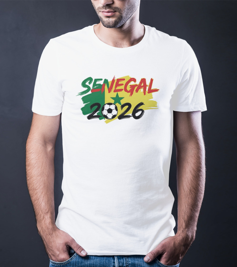 Senegal 2026 World Cup Soccer Team Star Flag T-Shirt