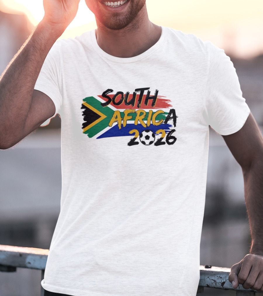 South Africa 2026 Flag Colors Soccer T-Shirt