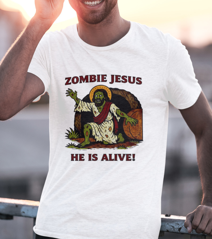 Zombie Jesus He Is Alive Resurrection Meme T-Shirt