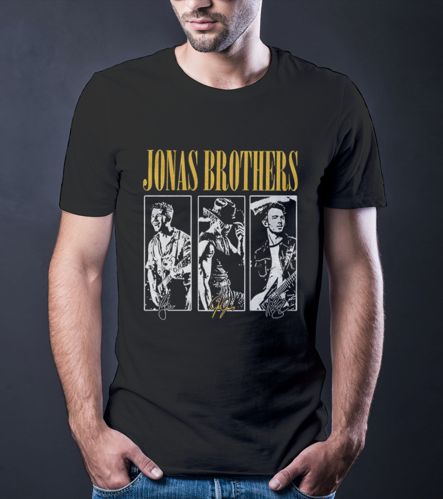 Jonas Brothers 20th Anniversary Tour 2025 Signed Boyband Trio T-Shirt