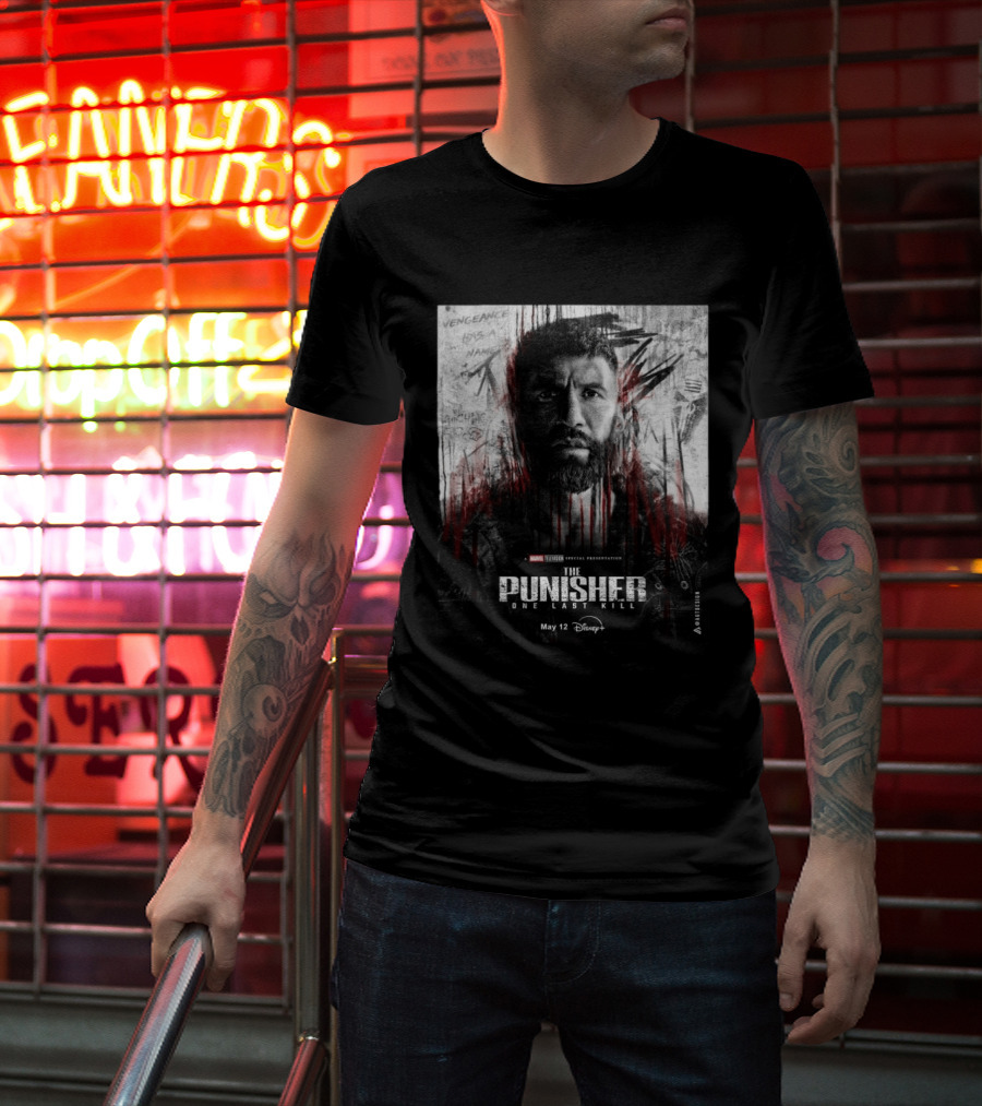 The Punisher One Last Kill Marvel Television Frank Castle May 12 Disney Plus T-Shirt