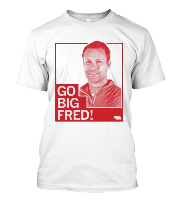 Go Big Fred Nebraska Sports Icon Red T-Shirt