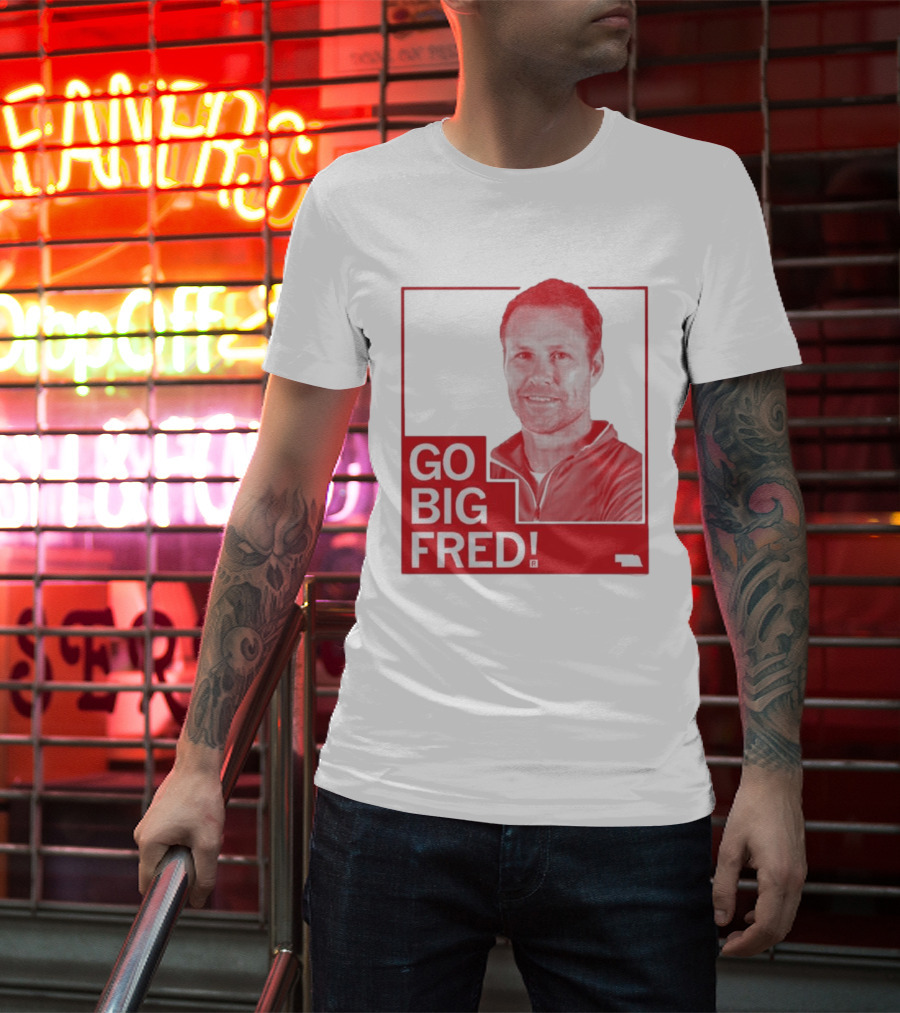 Go Big Fred Nebraska Sports Icon Red T-Shirt