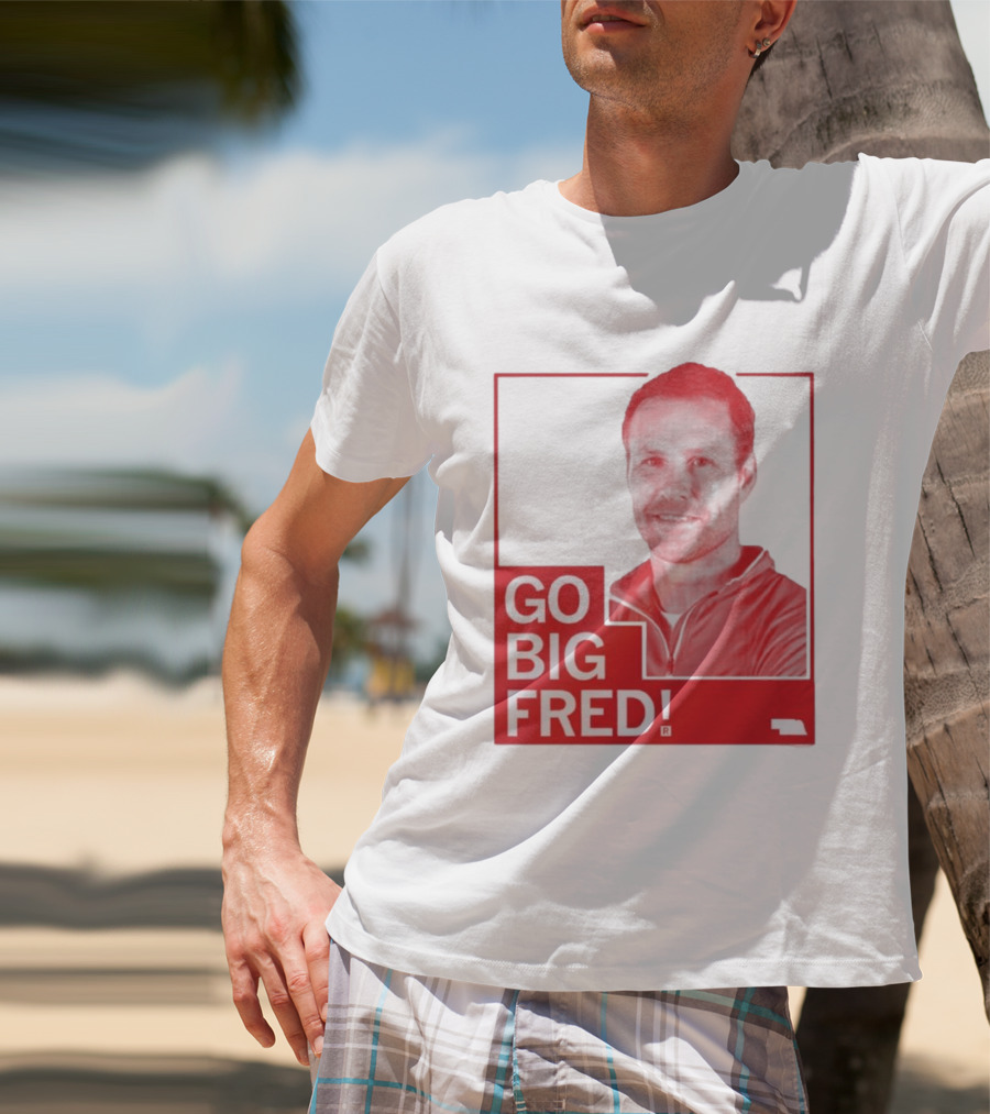 Go Big Fred Nebraska Sports Icon Red T-Shirt