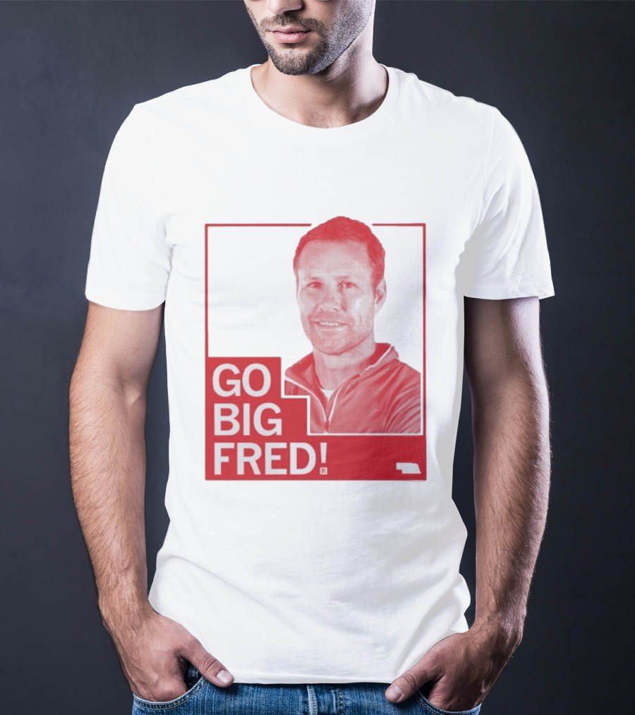Go Big Fred Nebraska Sports Icon Red T-Shirt