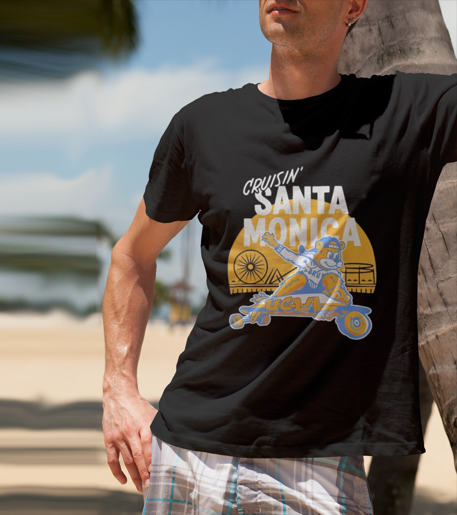 Cruisin' Santa Monica UCLA Bruins Skateboarding Bear T-Shirt
