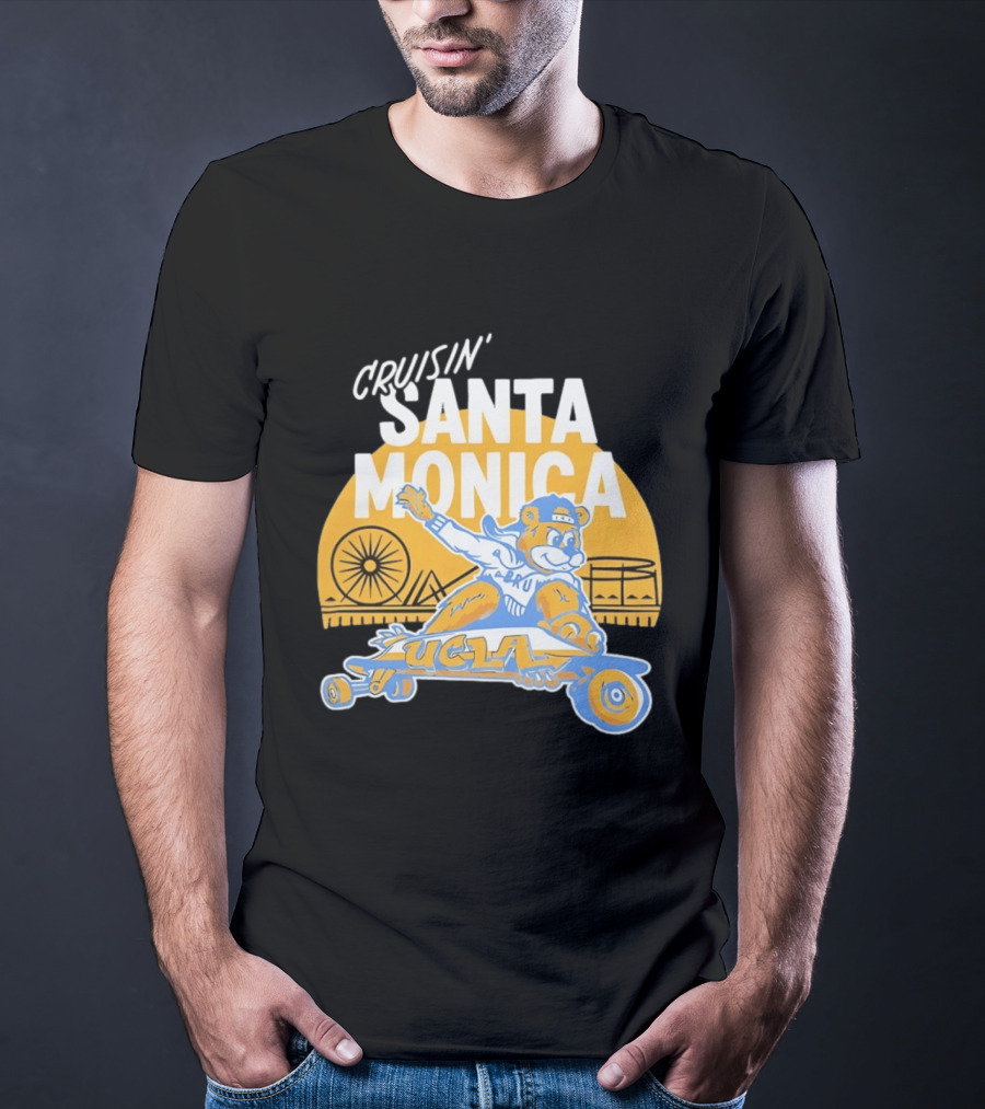 Cruisin' Santa Monica UCLA Bruins Skateboarding Bear T-Shirt