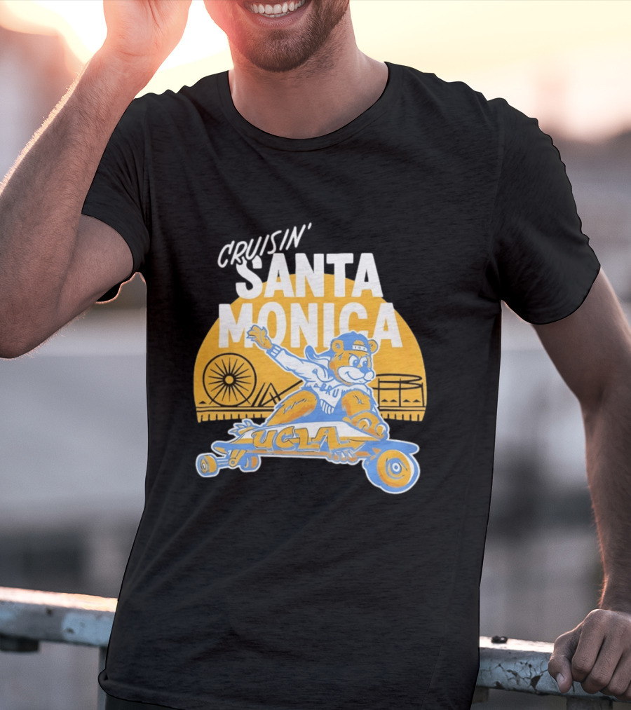 Cruisin' Santa Monica UCLA Bruins Skateboarding Bear T-Shirt