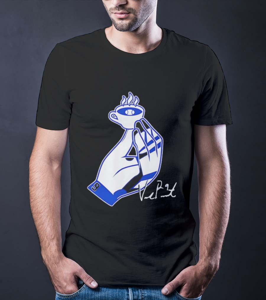 Blue Jays 27 Vladimir Guerrero Jr Number 27 Hot Coffee Baseball Cup T-Shirt