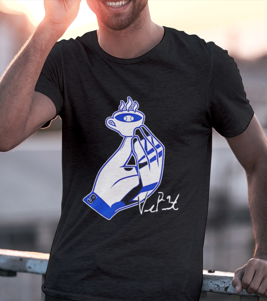 Blue Jays 27 Vladimir Guerrero Jr Number 27 Hot Coffee Baseball Cup T-Shirt