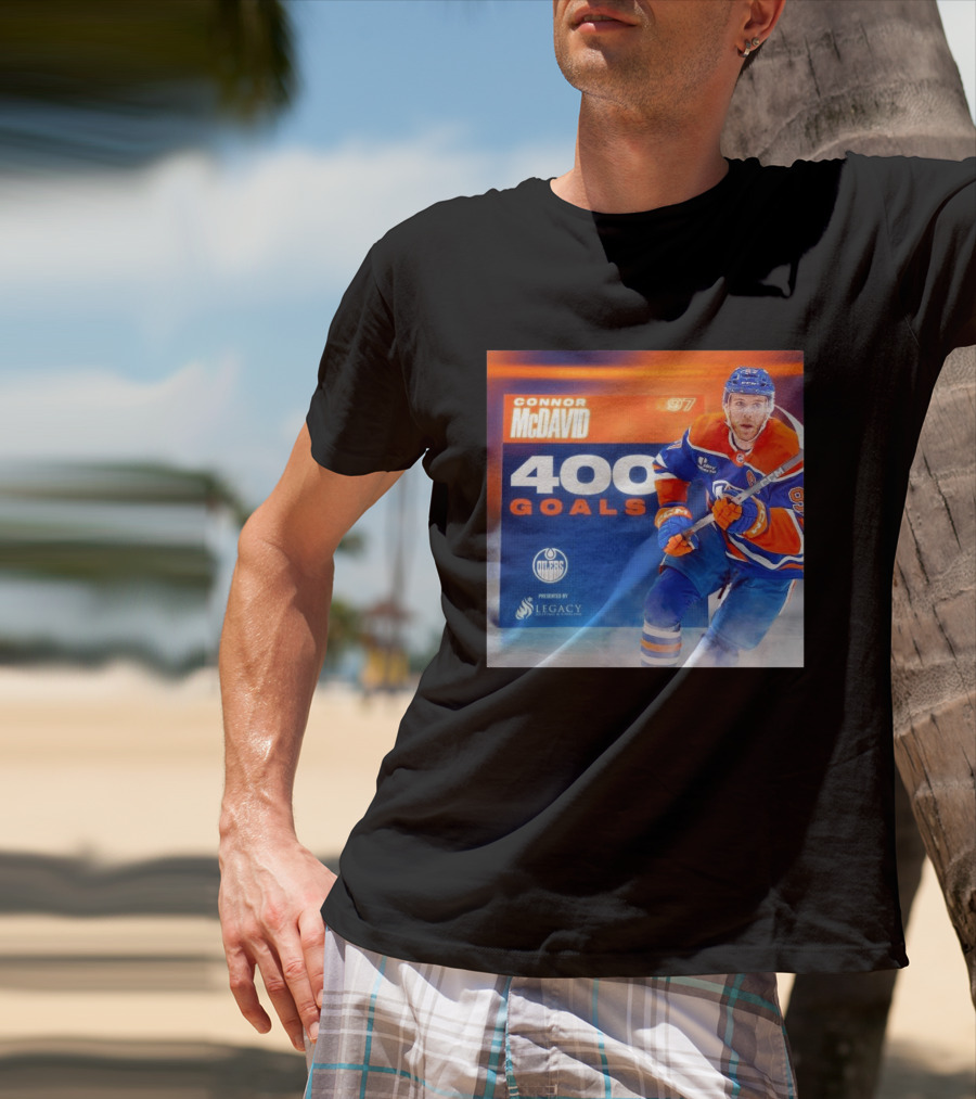 Connor McDavid 400 Goals Edmonton Oilers Legacy Sports Excellence T-Shirt