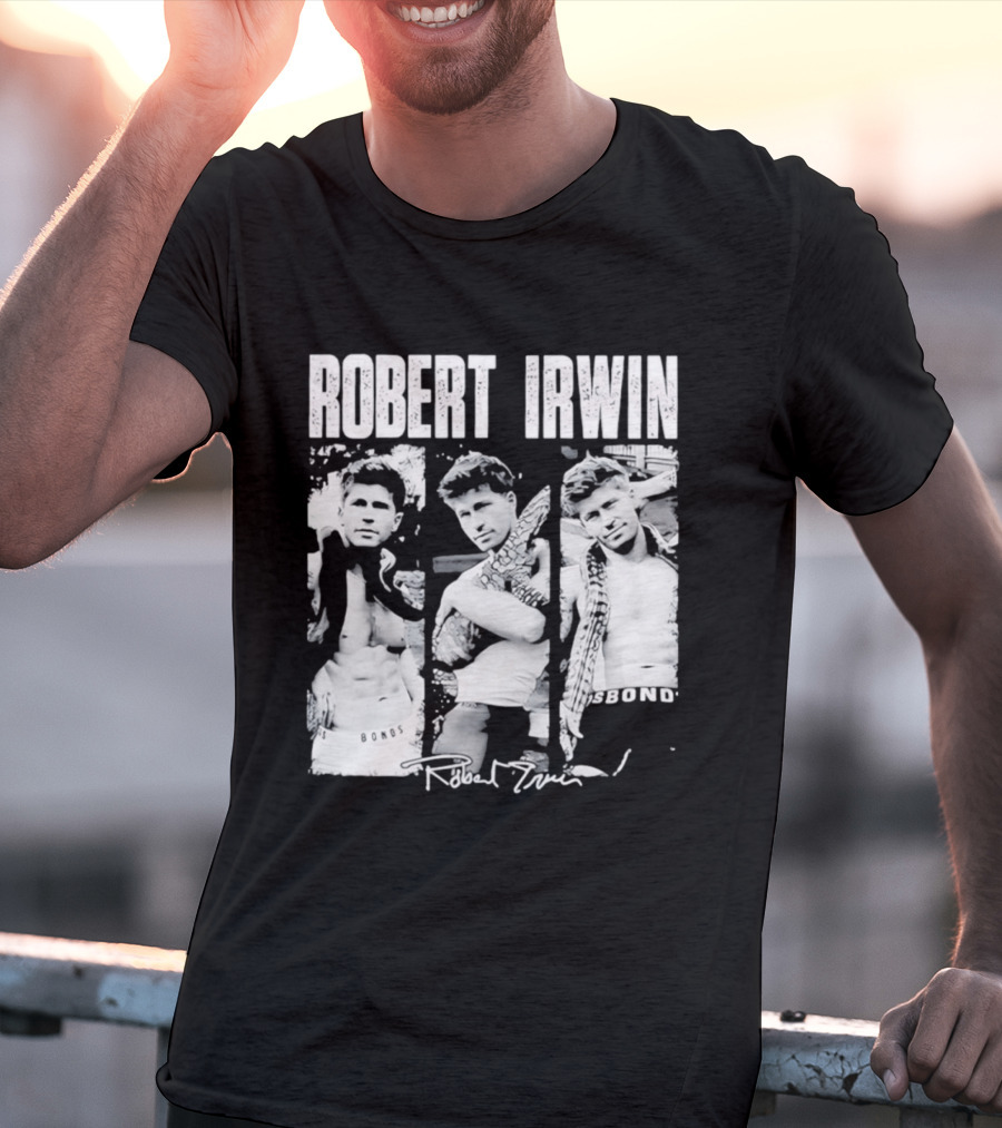 Robert Irwin Animal Wildlife Bonds Crocodile And Signature T-Shirt