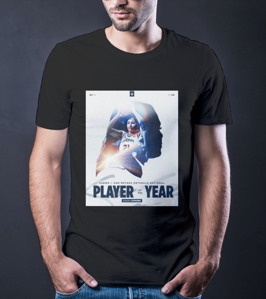 Sarah Strong UConn USBWA Ann Meyers Drysdale National Player Of The Year 2026 T-Shirt
