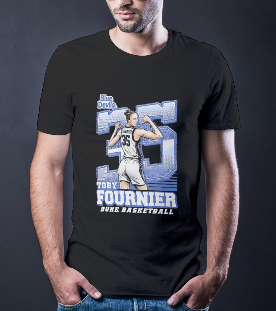 Toby Fournier Duke Blue Devils 35 Basketball Player T-Shirt
