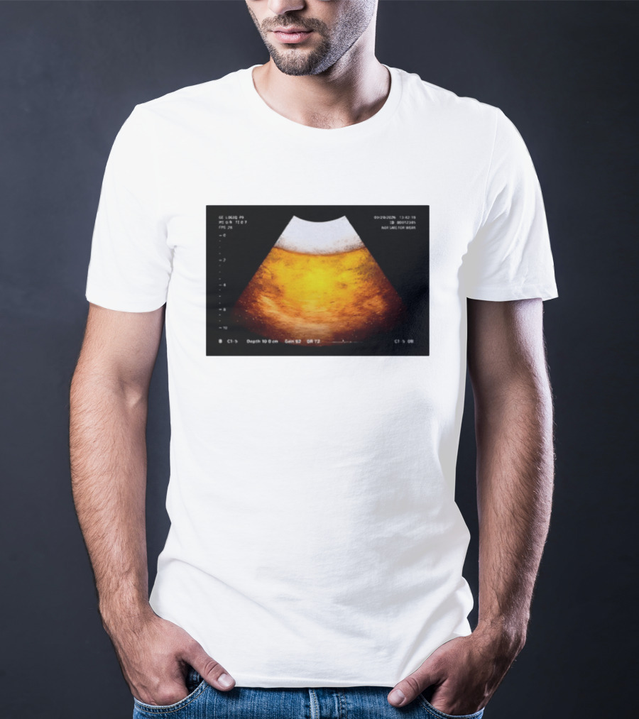 Beer Ultrasound Image Not Safe For Liver T-Shirt