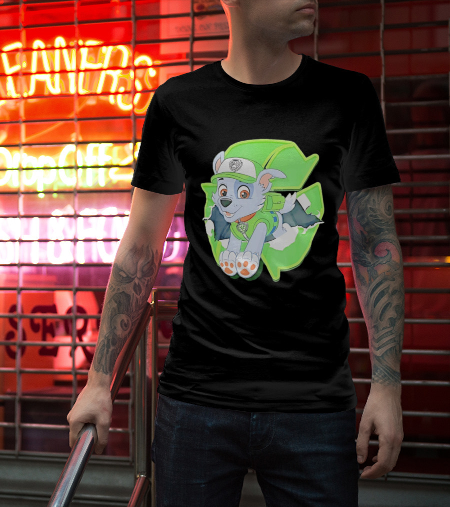 Bought Myself A Rocky Recycle Adventure Paw Patrol Rocky Puppy Patrol Green Eco Friendly T-Shirt