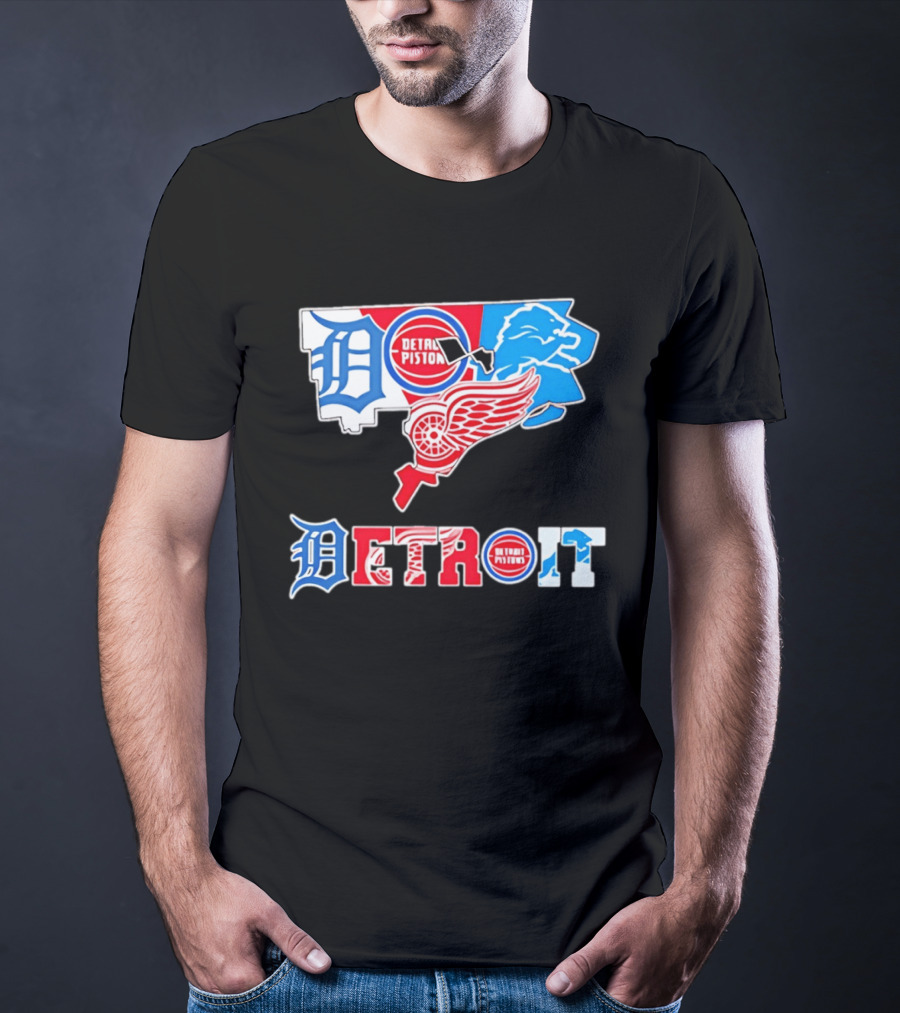Detroit Pistons Lions Red Wings Tigers State Michigan T-Shirt