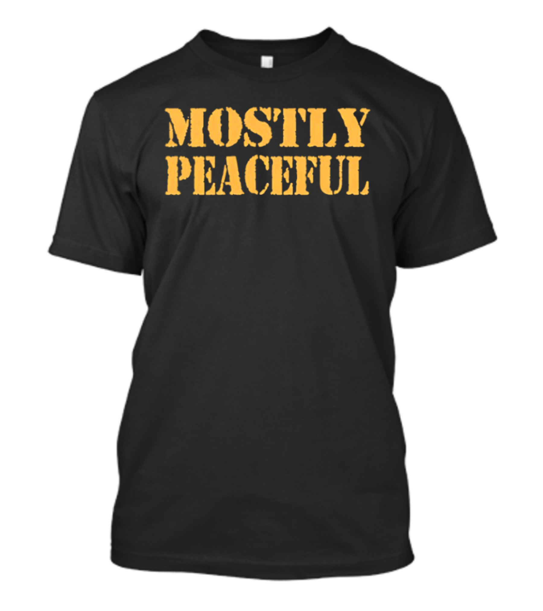 Mostly Peaceful Bold Yellow T-Shirt