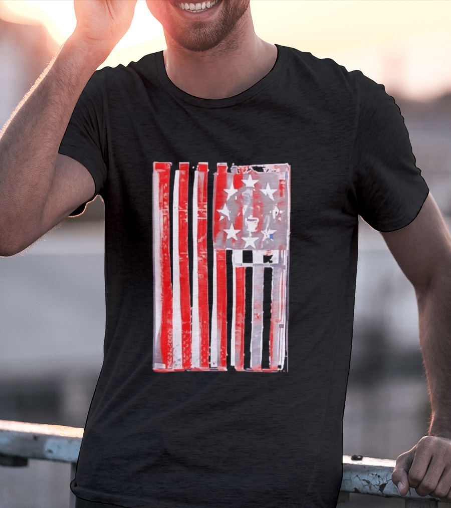 Rottweiler American Flag Independence Dog Lovers Patriotic USA T-Shirt