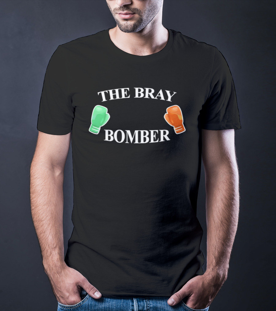 The Bray Bomber Boxing Gloves Green Orange T-Shirt