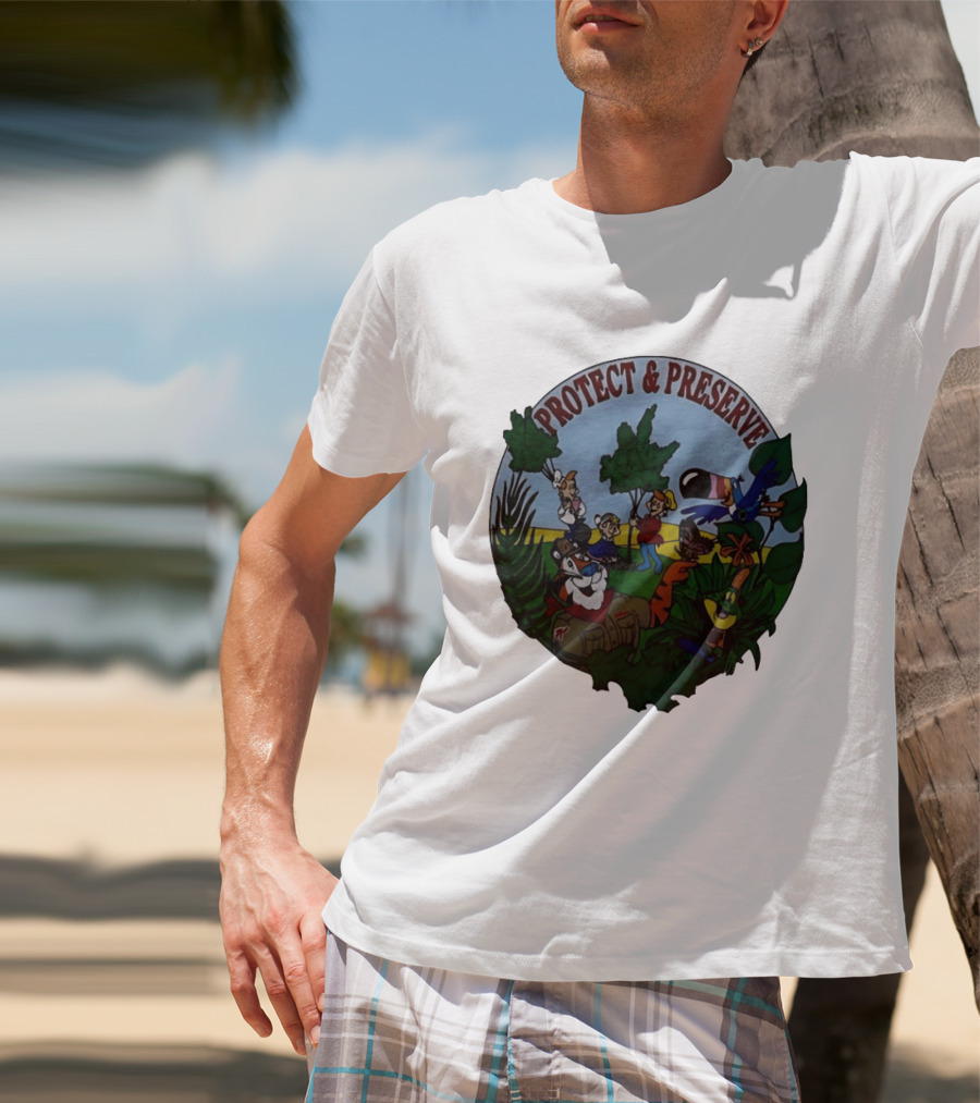 1993 Kelloggs Tony The Tiger Protect Preserve Environmentalist Kids Nature T-Shirt