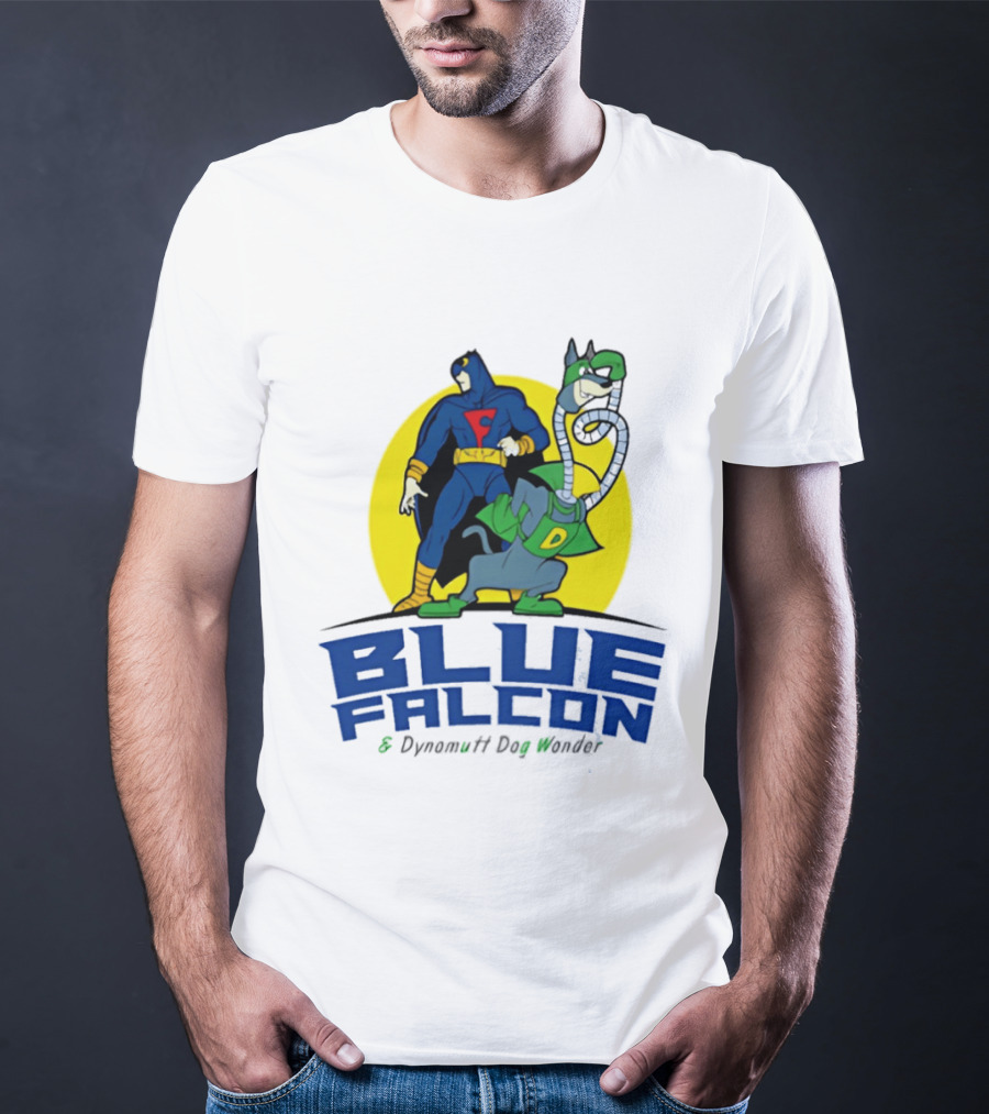 Blue Falcon Dynomutt Dog Wonder Hero Duo Oval T-Shirt