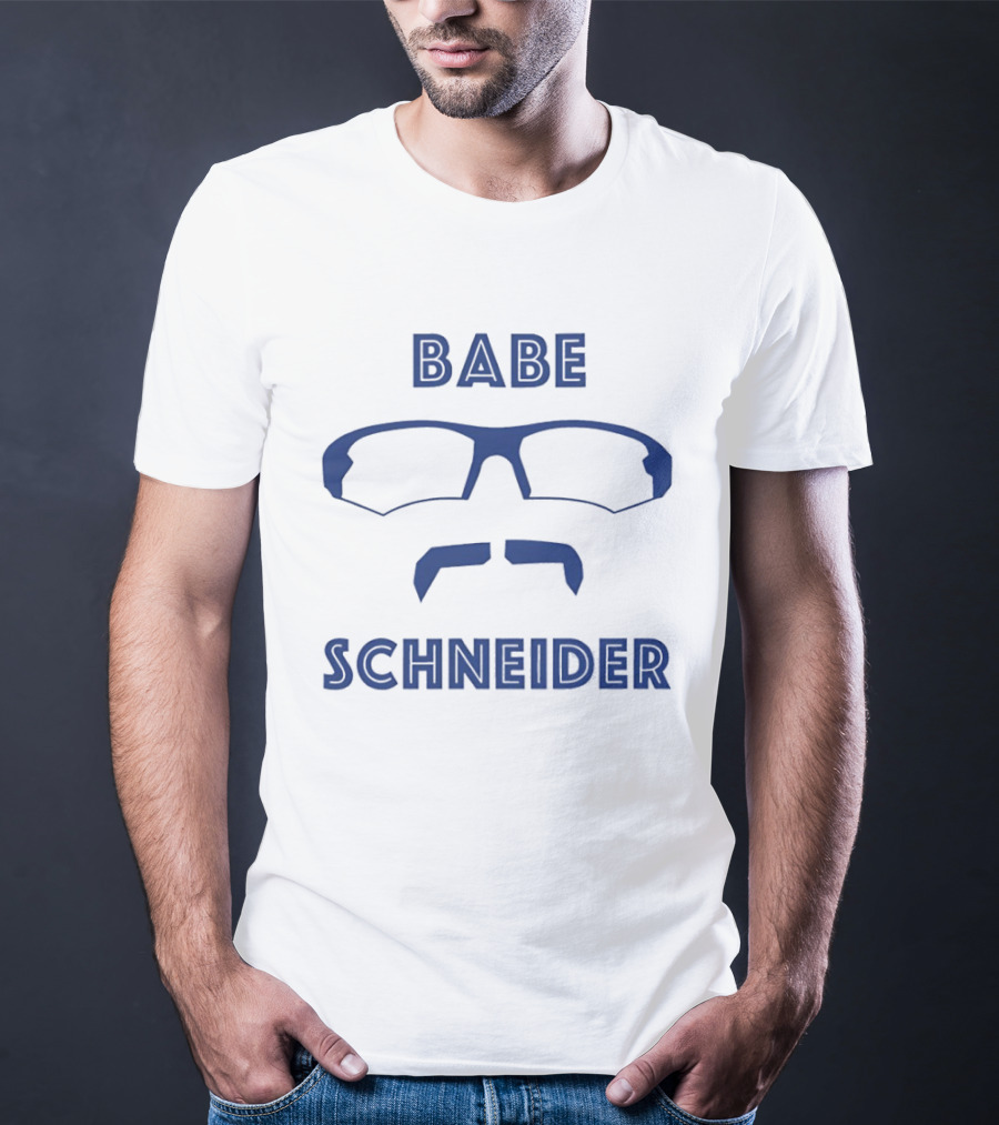 Babe Schneider Davis Schneider Gate 14 Podcast Glasses Moustache T-Shirt