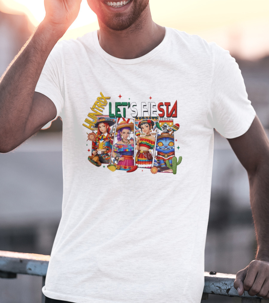 Huntrix Let's Fiesta K Pop Demon Hunter Characters T-Shirt