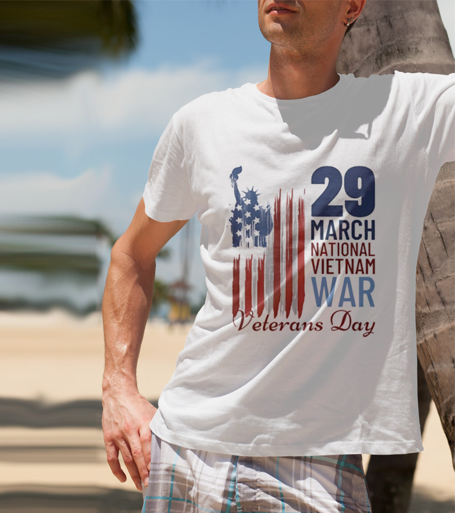 March 29 Honor National Vietnam War Veterans Day Patriotic Flag Recognize Heroes T-Shirt