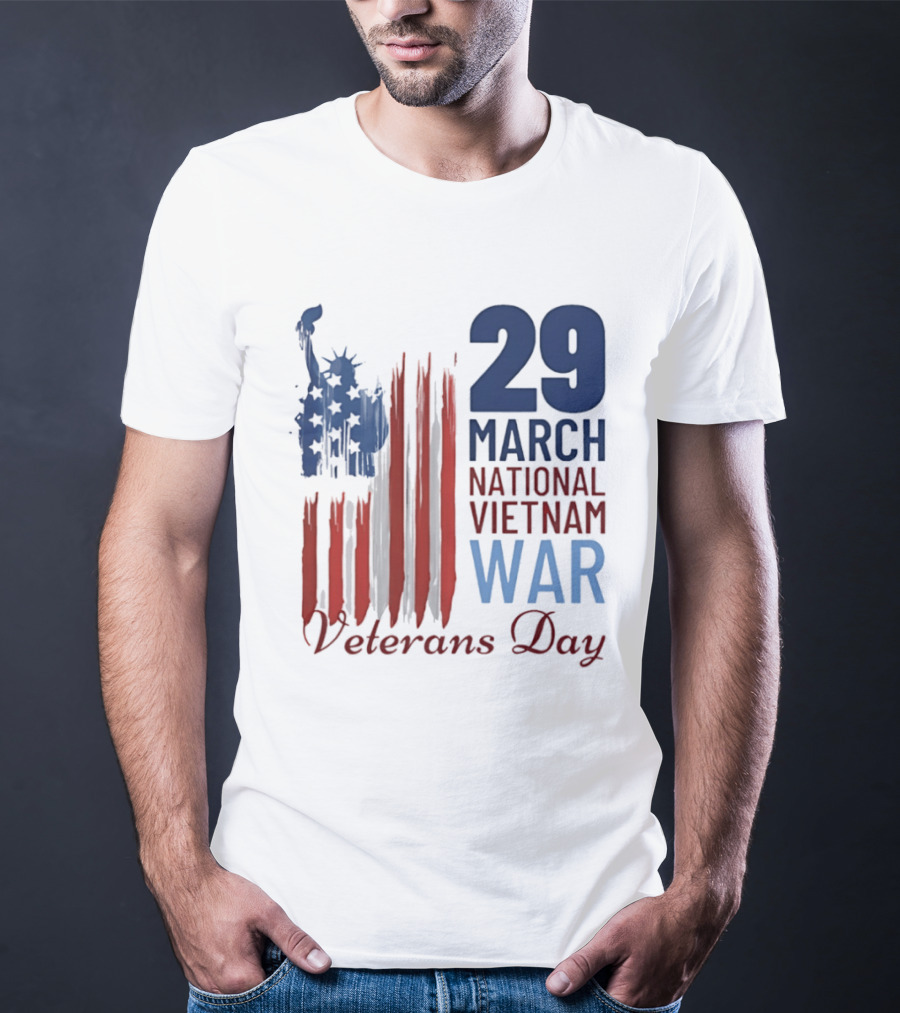 March 29 Honor National Vietnam War Veterans Day Patriotic Flag Recognize Heroes T-Shirt