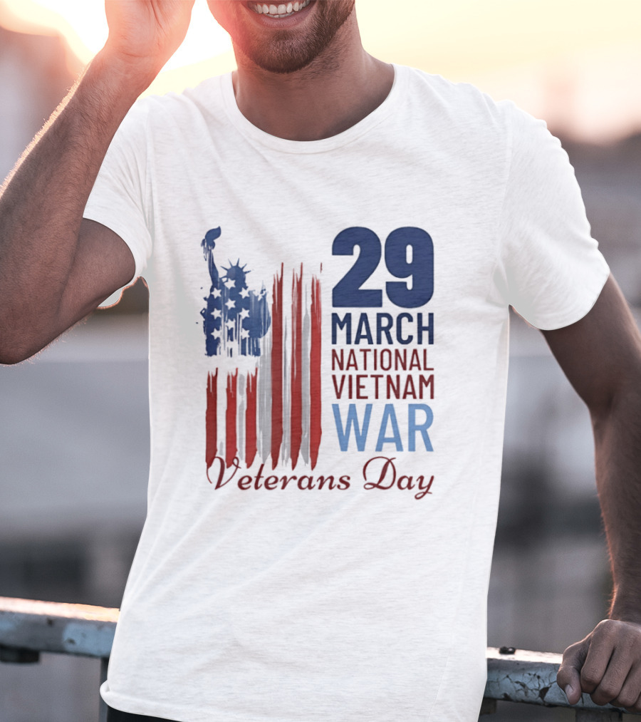 March 29 Honor National Vietnam War Veterans Day Patriotic Flag Recognize Heroes T-Shirt