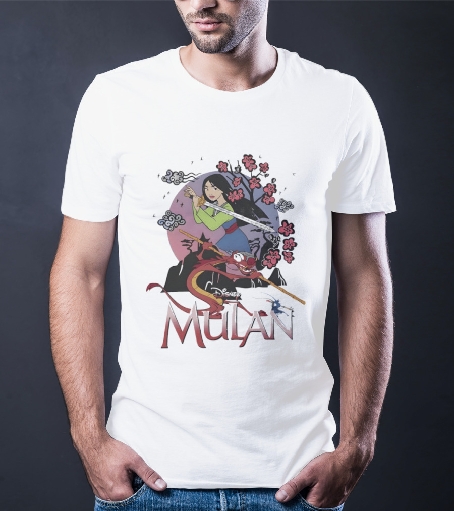 Disney Mulan Mushu Cherry Blossom Scene T-Shirt