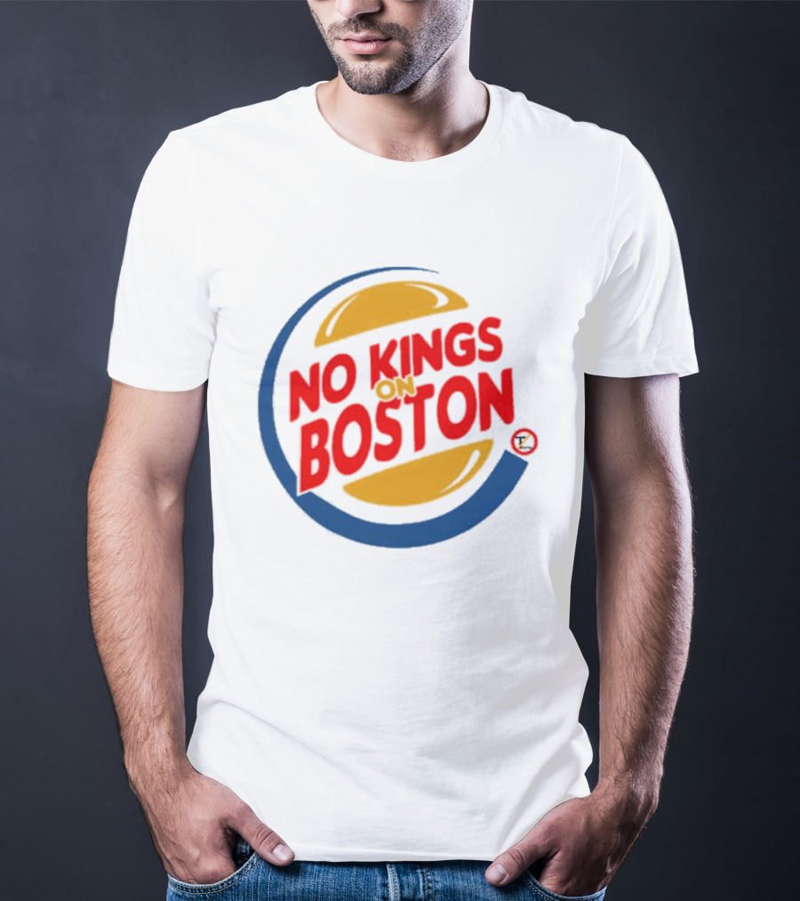 No Kings On Boston Rally Saturn Burger T-Shirt