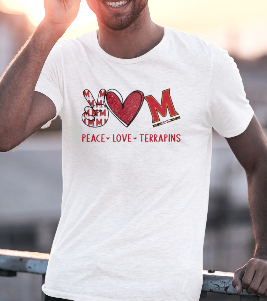 Peace Love Maryland Terrapins M 2026 T-Shirt