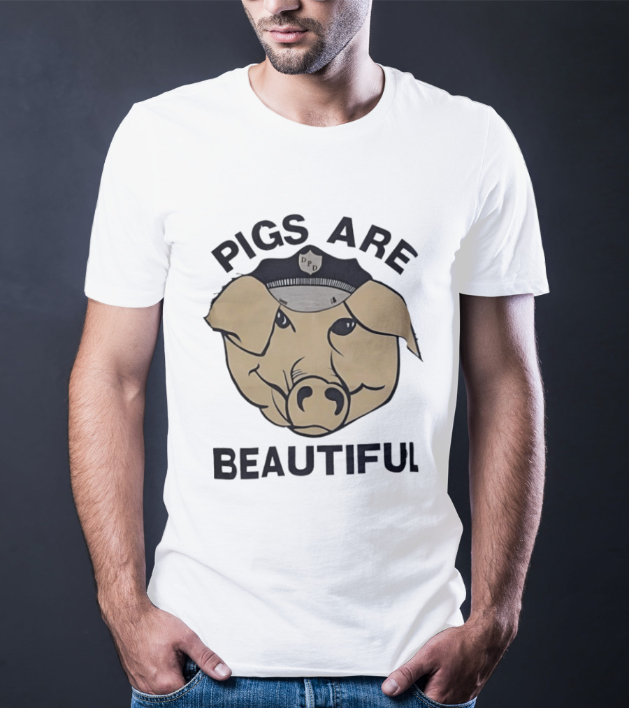 Pigs Are Beautiful DPD Badge Pig Officer T-Shirt